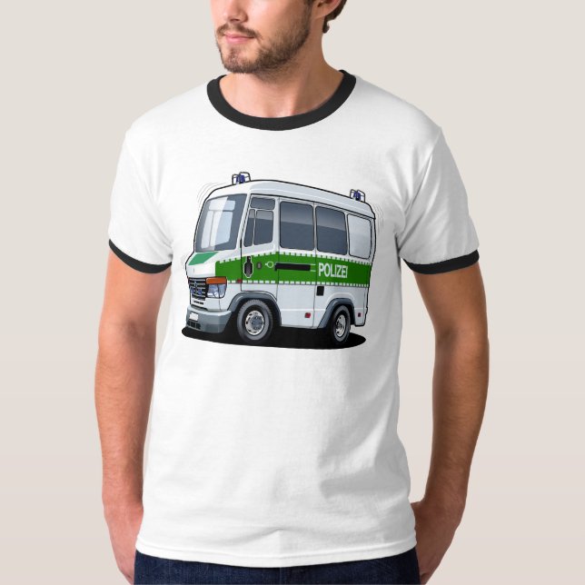 Camiseta Cartoon Police Van (Frente)
