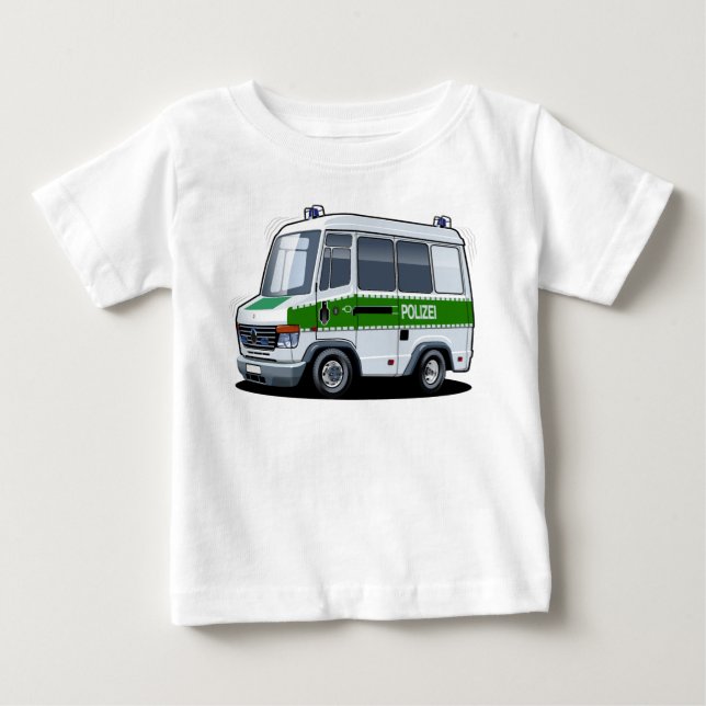 Camiseta Cartoon Police Van (Frente)