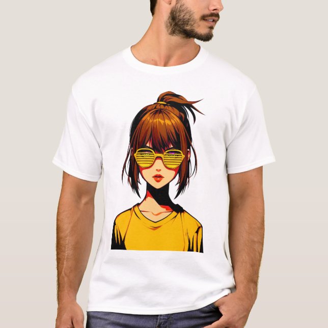 Camiseta Cartoon Portrait Girl (Frente)
