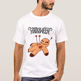 Camiseta Cartoon Preto Cachorro Negra Voodoo Doll Halloween