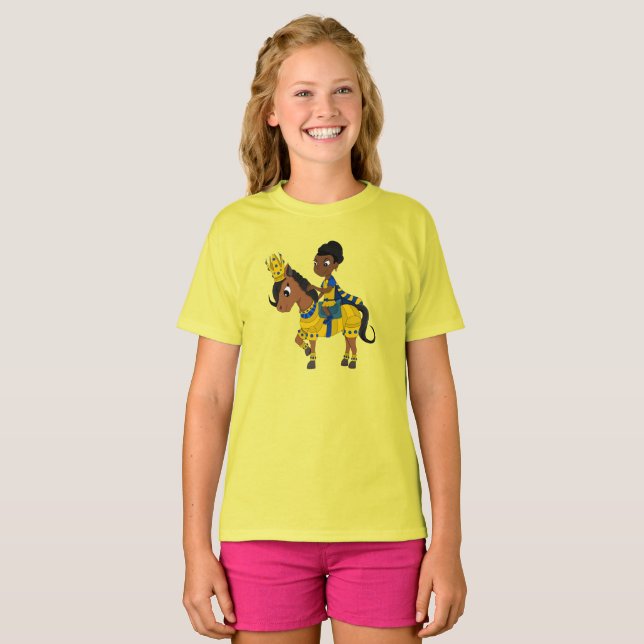 Camiseta Cartoon princesa e pônei (Frente Completa)