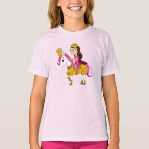 Camiseta Cartoon princesa e pônei