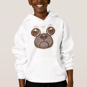 Camiseta Cartoon Pug Mug Puppy Dog Face