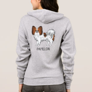 Camiseta Cartoon Red Sable Papillon Cão Com Texto Personali