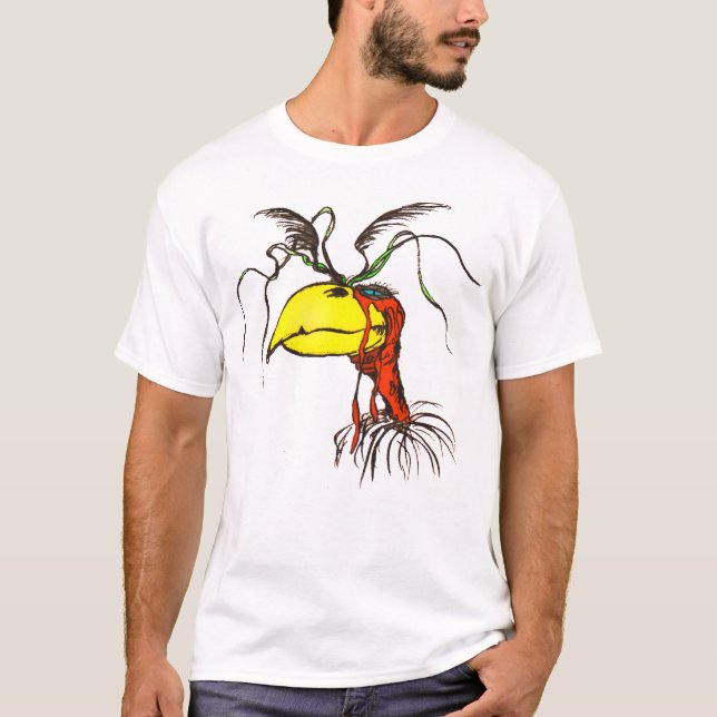 Camiseta Cartoon Redneck Vulture Bird (Frente)