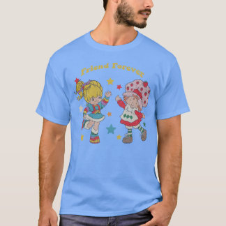 Camiseta Cartoon retrô anos 80 jardim de morango rainbow br