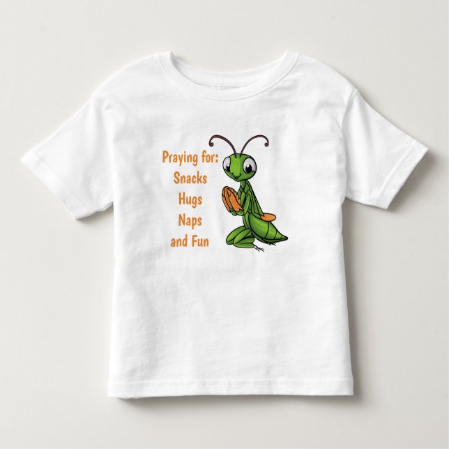 Camiseta Cartoon Rezando Mantis Personalizado (Frente)