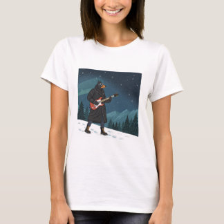 Camiseta Cartoon Rocker Dog Under the Stars