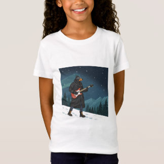 Camiseta Cartoon Rocker Dog Under the Stars