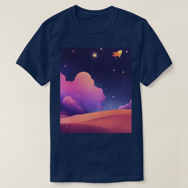 Camiseta Cartoon Rocket ship (Frente do Design)