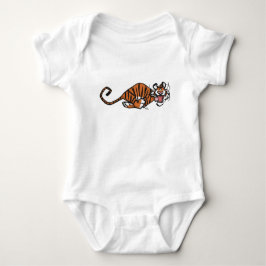 Camiseta Cartoon Running Tiger Baby Roupa