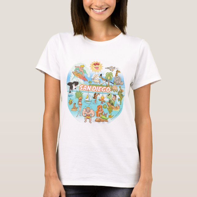 Camiseta Cartoon San Diego (Frente)