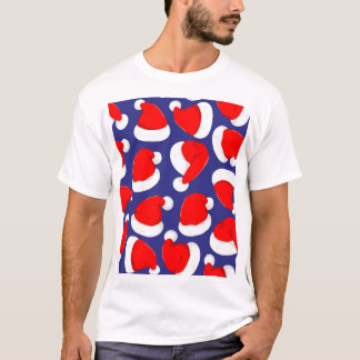 Camiseta Cartoon Santa Hat - Fundo sem costura