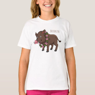Camiseta Cartoon selvagem e flores