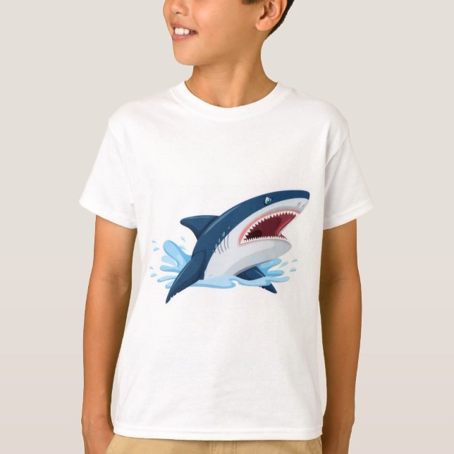 Camiseta cartoon shark (Frente)