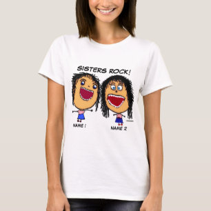 Camiseta Cartoon Sisters Rock