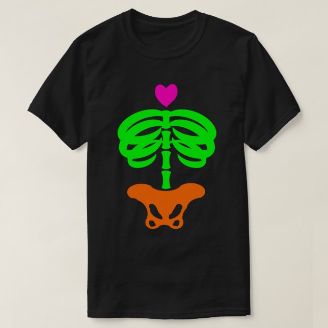 Camiseta Cartoon Skelly Zombie Skeleton Art (Frente do Design)