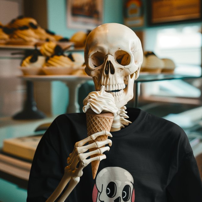 Camiseta Cartoon Skull Halloween (Criador carregado)