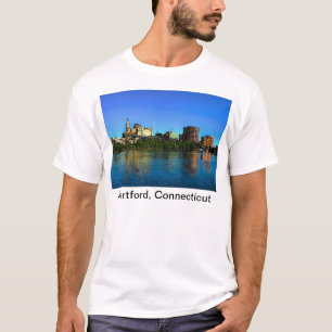 Camiseta Cartoon Skyline do Hartford Connecticut