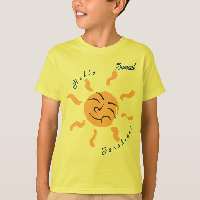 Camiseta Cartoon Sorridente e Personalizável (Frente)