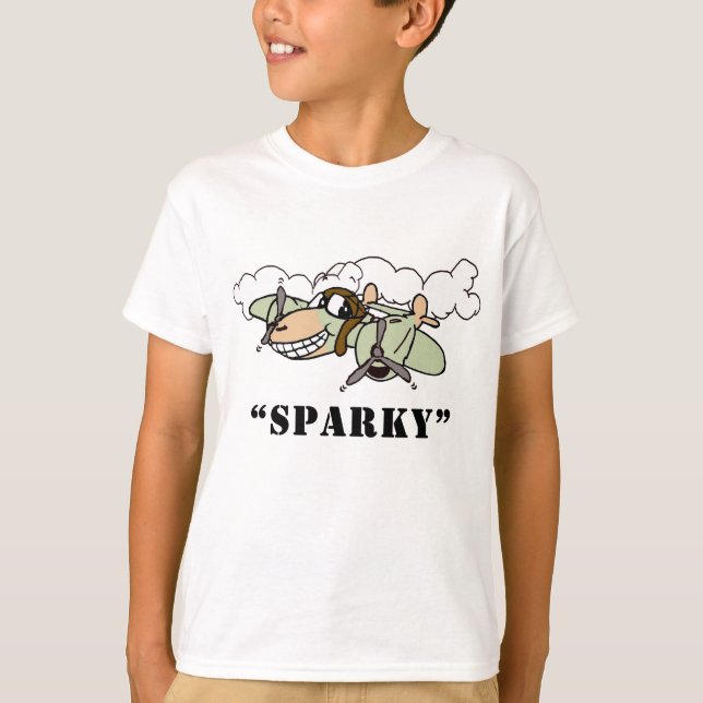 Camiseta Cartoon "Sparky" P-38 Design exclusivo (Frente)