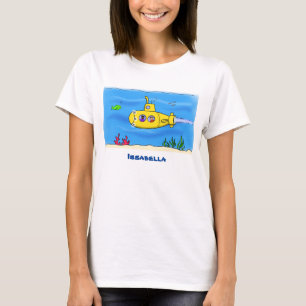 Camiseta Cartoon submarino feliz