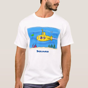 Camiseta Cartoon submarino feliz