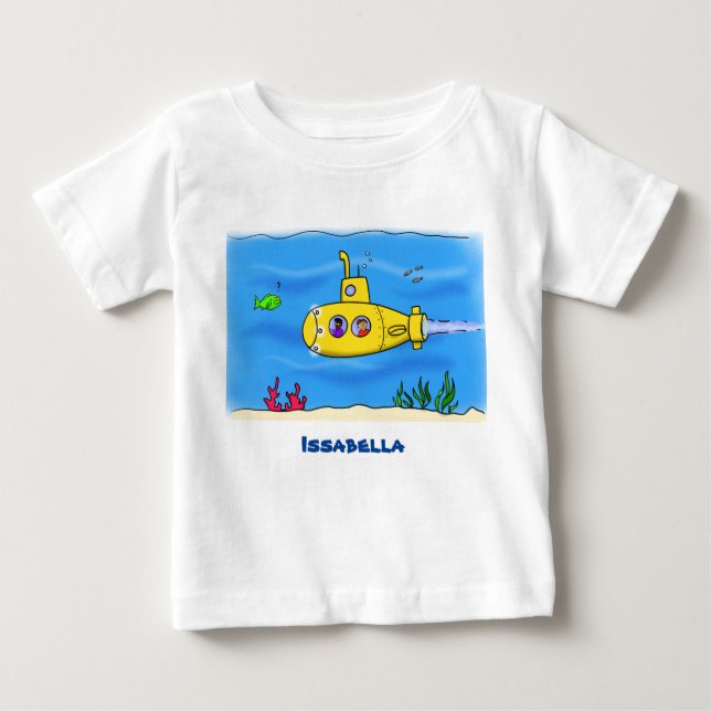 Camiseta Cartoon submarino feliz (Frente)
