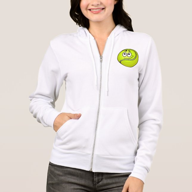Camiseta Cartoon Tennis Ball Emoji Face Happy Sports (Frente)