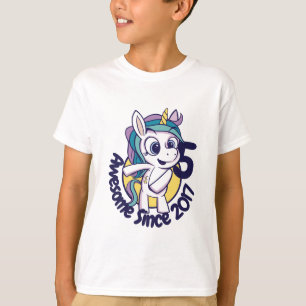 CAMISETA CARTOON UNICORN DE ANIVERSÁRIO PERSONALIZADO