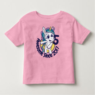 CAMISETA CARTOON UNICORN DE ANIVERSÁRIO PERSONALIZADO