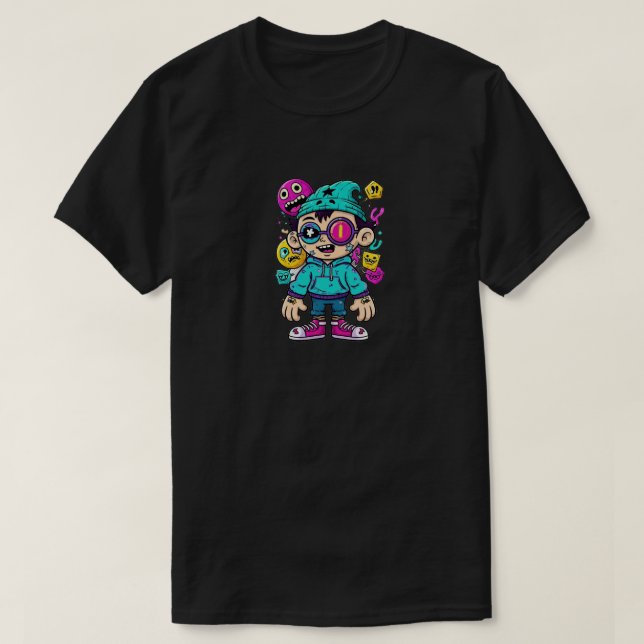 Camiseta Cartoon Urbano Chaos (Frente do Design)