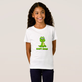 Camiseta Cartoon Verde Bebê Adorável Dino - Dinossauro Boni