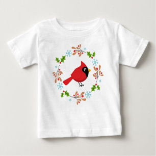 Camiseta Cartoon Vermelho Bonito com Flores