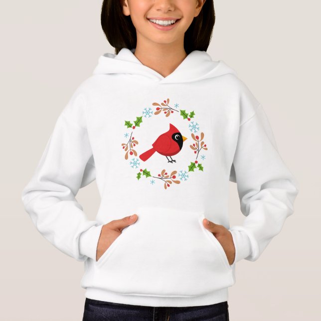 Camiseta Cartoon Vermelho Bonito com Flores (Frente)