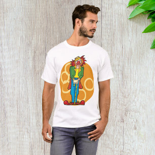 Camiseta Cartoon Whimsical Palhaço com Cores Brilhantes