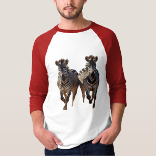 Camiseta Cartoon Zebras no Futuro - Capa Savannah divertida