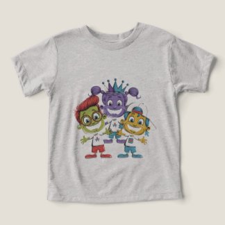 Camiseta Cartoons Coloridos com Expressões Reproduzíveis