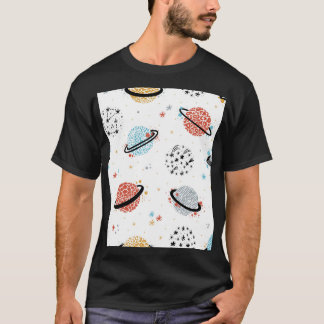 Camiseta Cartoons Cósmicos: Maravilhas do Espaço Vintage
