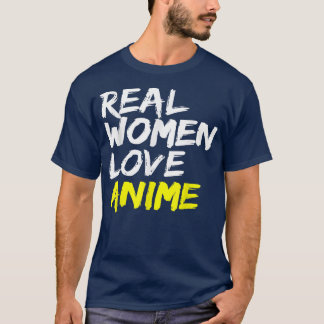 Camiseta Cartoons Japão Design Real Women Love Anime