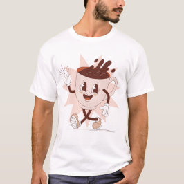 Camiseta Cartum de café com graça