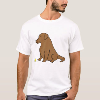 Camiseta Cartum de chocolate Labrador de cães engraçados