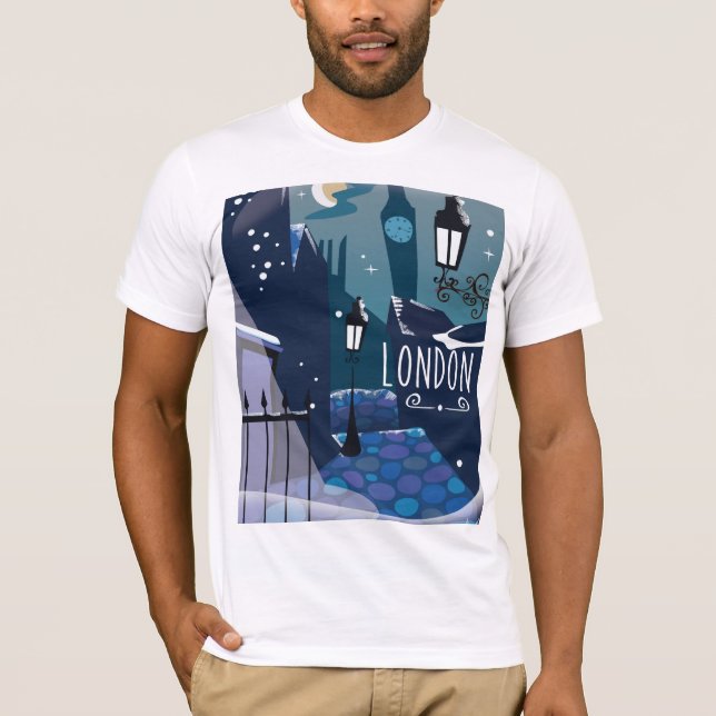 Camiseta cartum de Londres vitoriano (Frente)