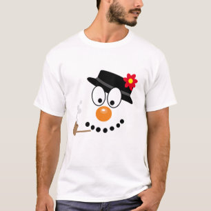 Camiseta Cartum de Natal Snowman