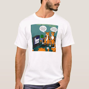 Camiseta Cartum Engraçado de Notícias Conservadoras