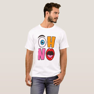 Camiseta Cartum “Oh Não” Divertido
