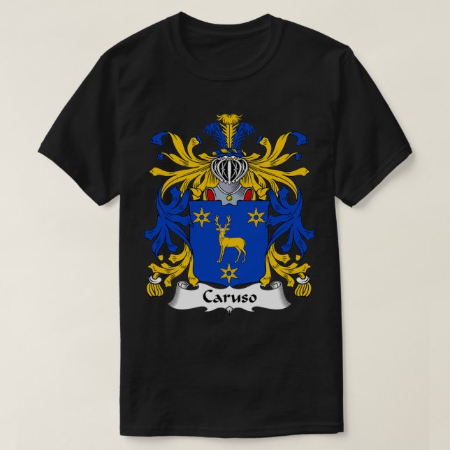 Camiseta Caruso Casaco de Guarda Familiar de Braços (Frente do Design)