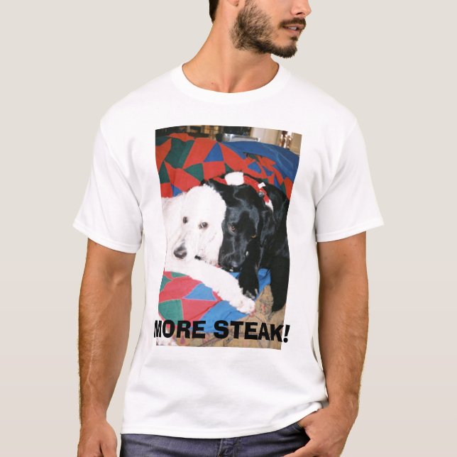 Camiseta Carvão animal & Lib1, MAIS BIFE! (Frente)
