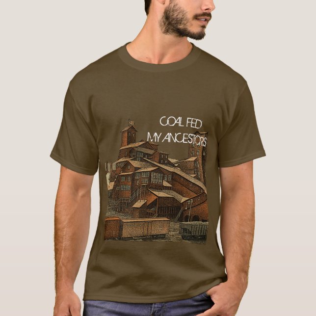 Camiseta Carvão Antracite Carvão Mineiro Mineração Arte Min (Frente)