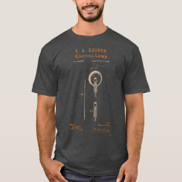 Camiseta Carvão de invenção da lâmpada elétrica da Edison